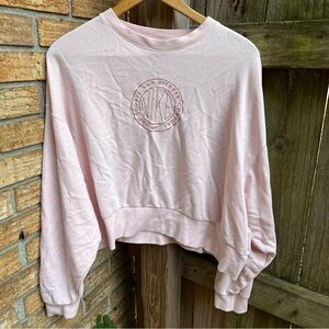 Nike Women's Light Pink Cropped Sweatshirt